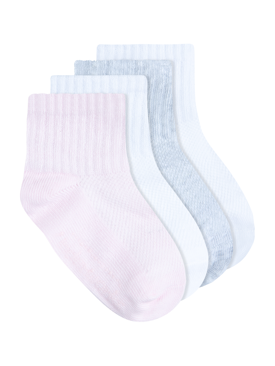 Baby Lightweight Quarter Crew Socks 4 Pack