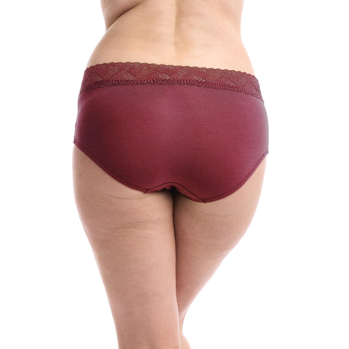 Women's Smooth Lines Lace Midi Brief 2 Pack