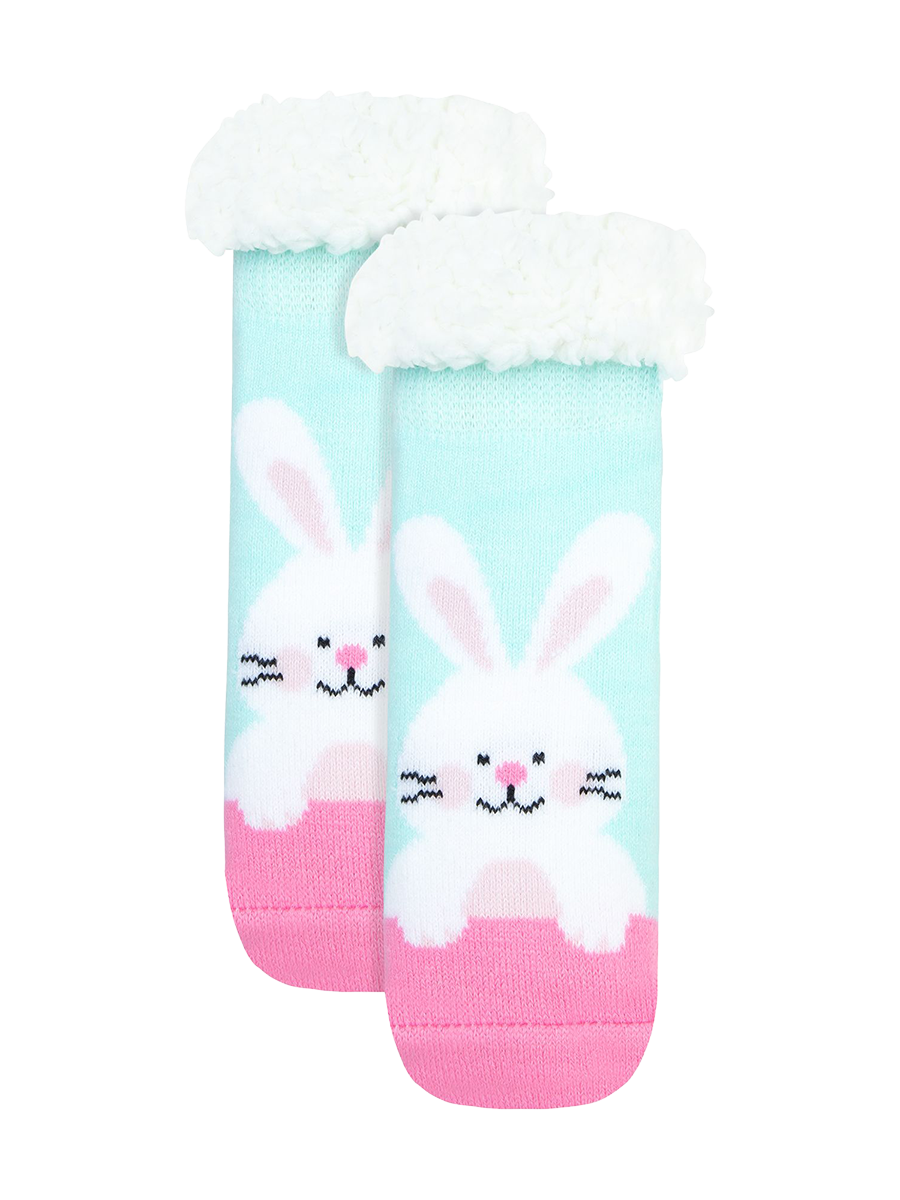 Kids Pink Single Heat Bods Sherpa Sock | Underworks