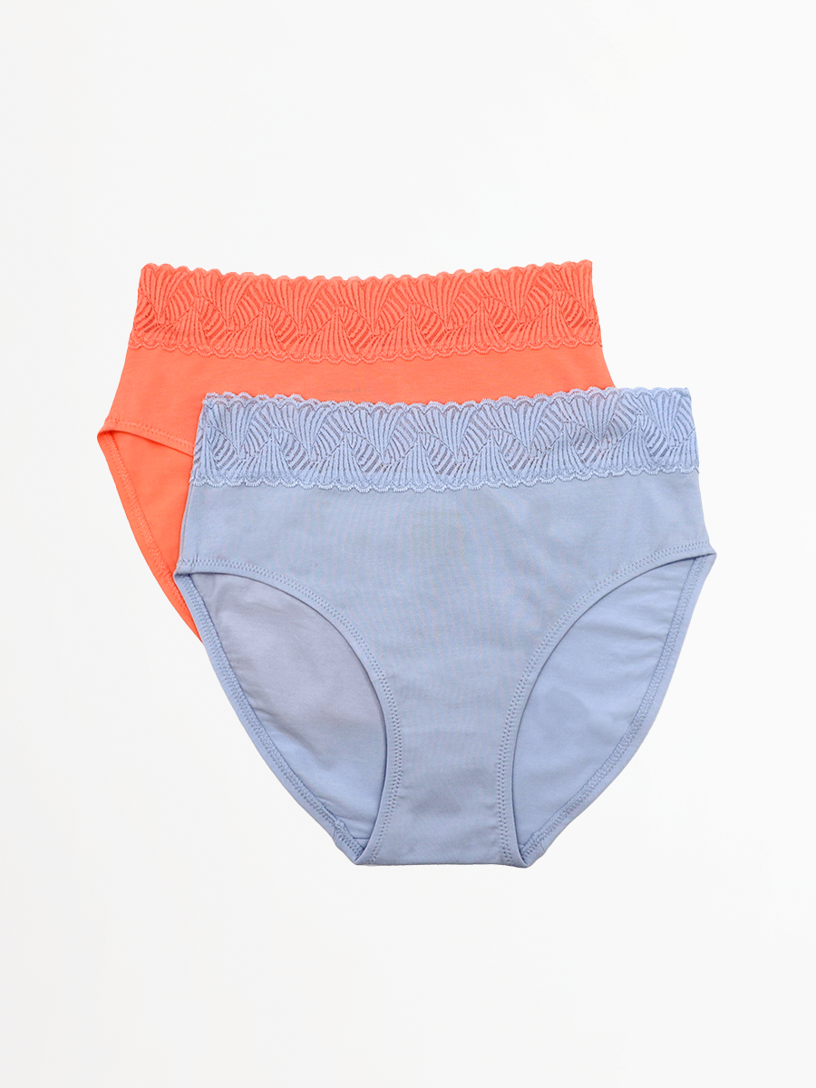 Women's Smoothlines Lace Hi Cut Briefs 2 Pack