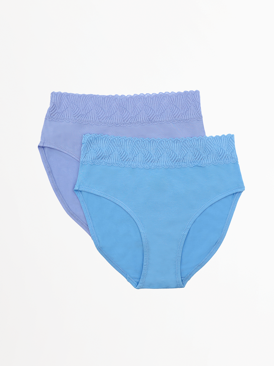 Women's Smoothlines Lace Hi Cut Briefs 2 Pack