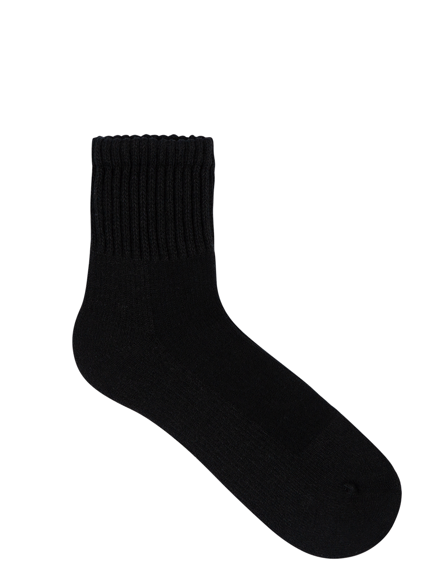 Mens All Day Socks Mid Crew Walking Sock - Black - Underworks