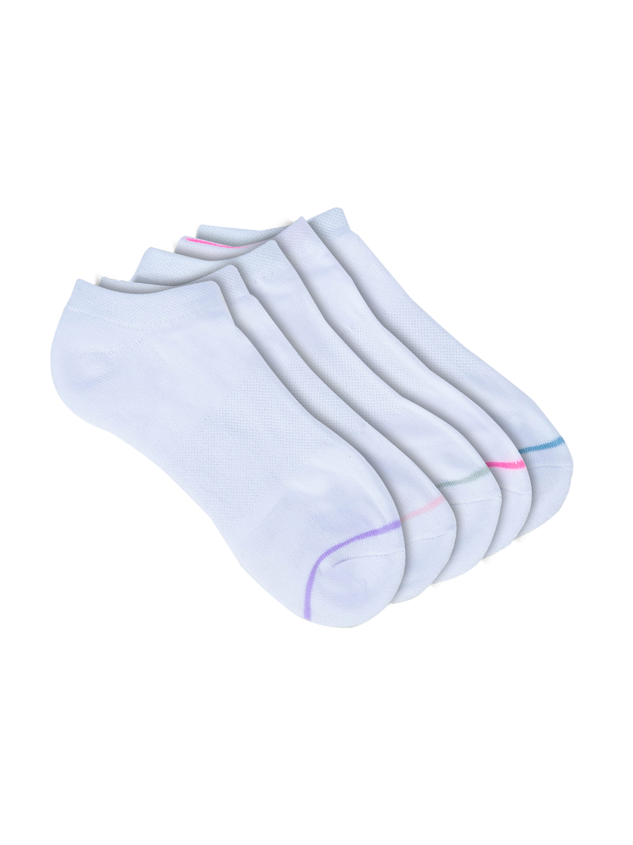 Women's No Show Sport Socks 5 Pack
