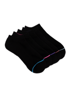 Women's No Show Sports Socks Black - 5 Pack