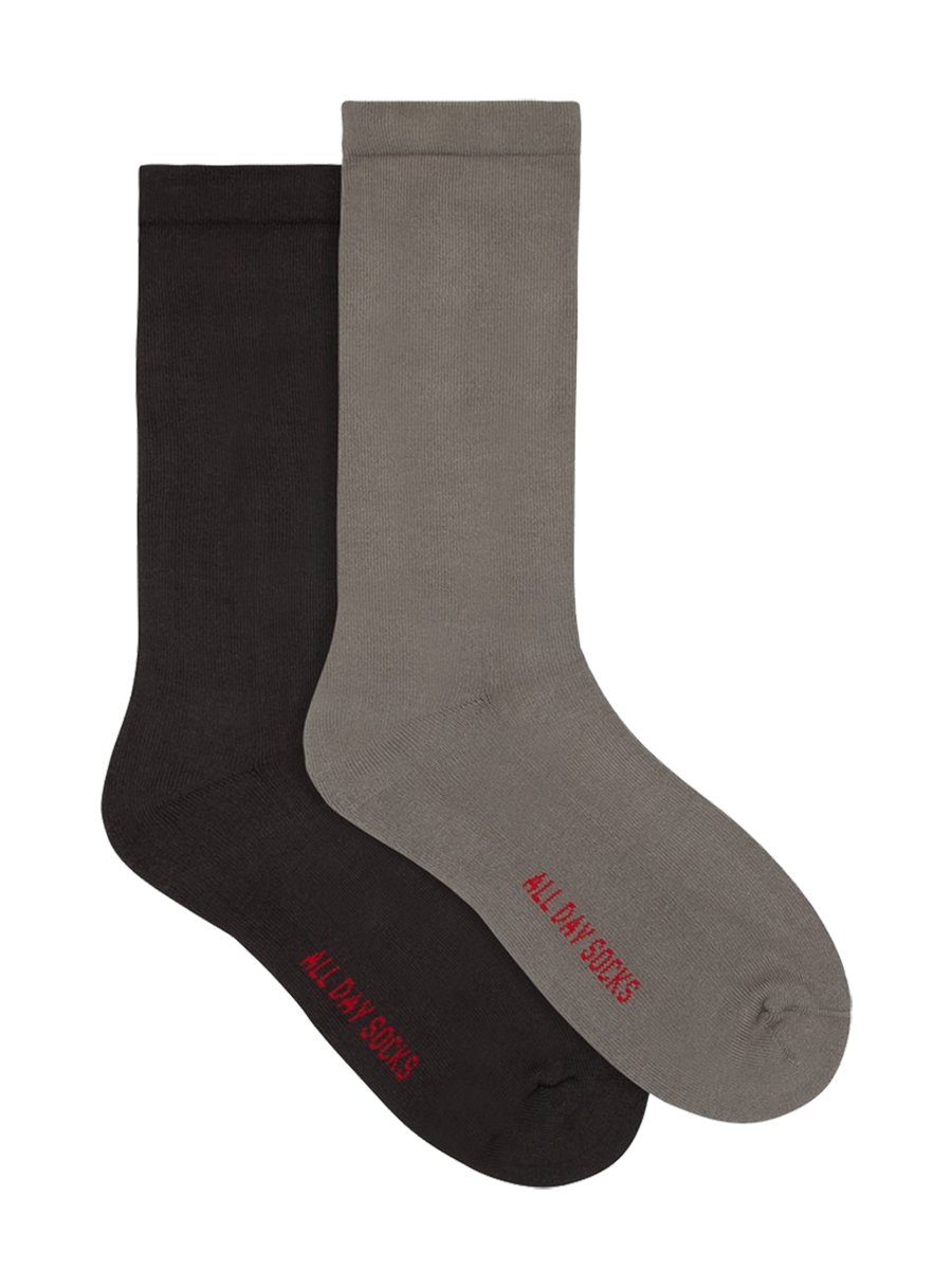 Men's All Day Socks Cotton Rich Cushion Crew 2 Pack