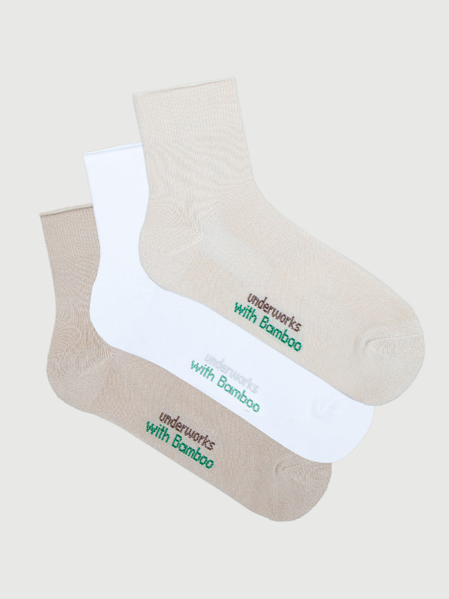 Women's Bamboo Ankle Boot Sock 3 Pack