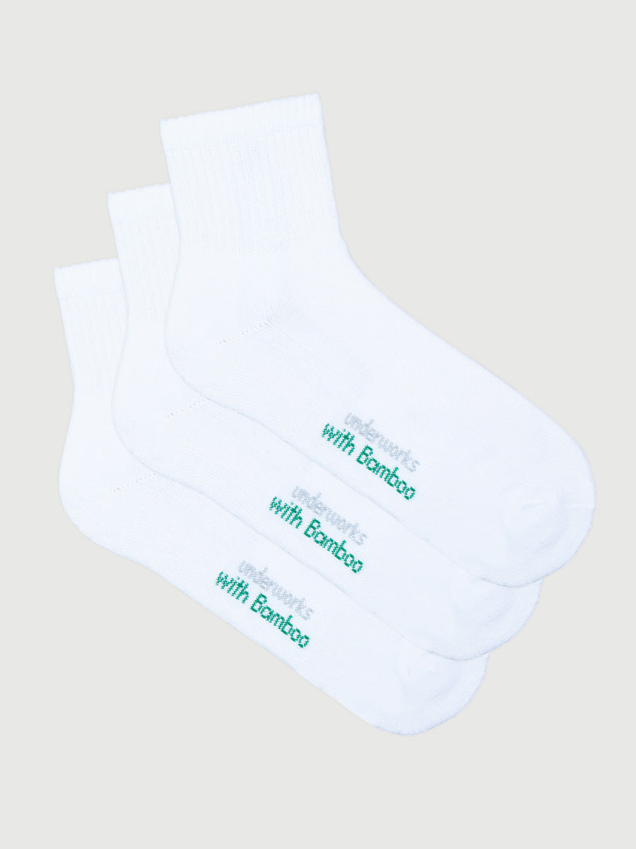 Men's Viscose derived from Bamboo Sport Quarter Crew 3 Pack