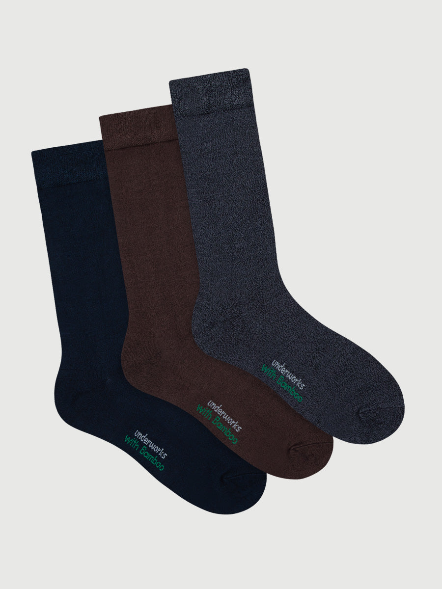 Men's Bamboo Casual Crew 3 Pack