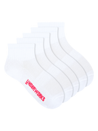 Kids Lightweight Quarter Crew Socks 5 Pack