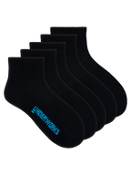 Kids Lightweight Quarter Crew Socks 5 Pack