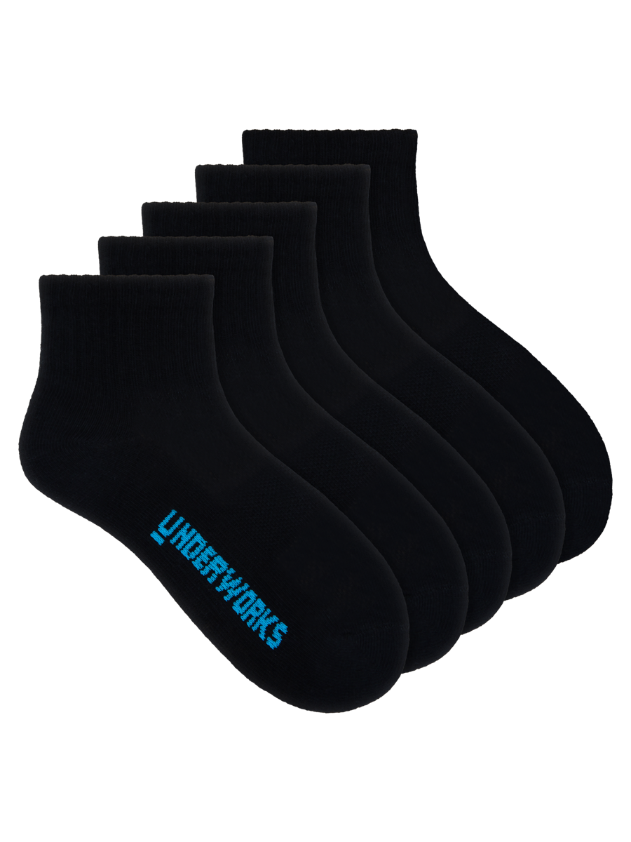 Kids Lightweight Quarter Crew Socks 5 Pack
