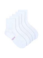 Women's Mid Crew Sports Socks White - 4 Pack