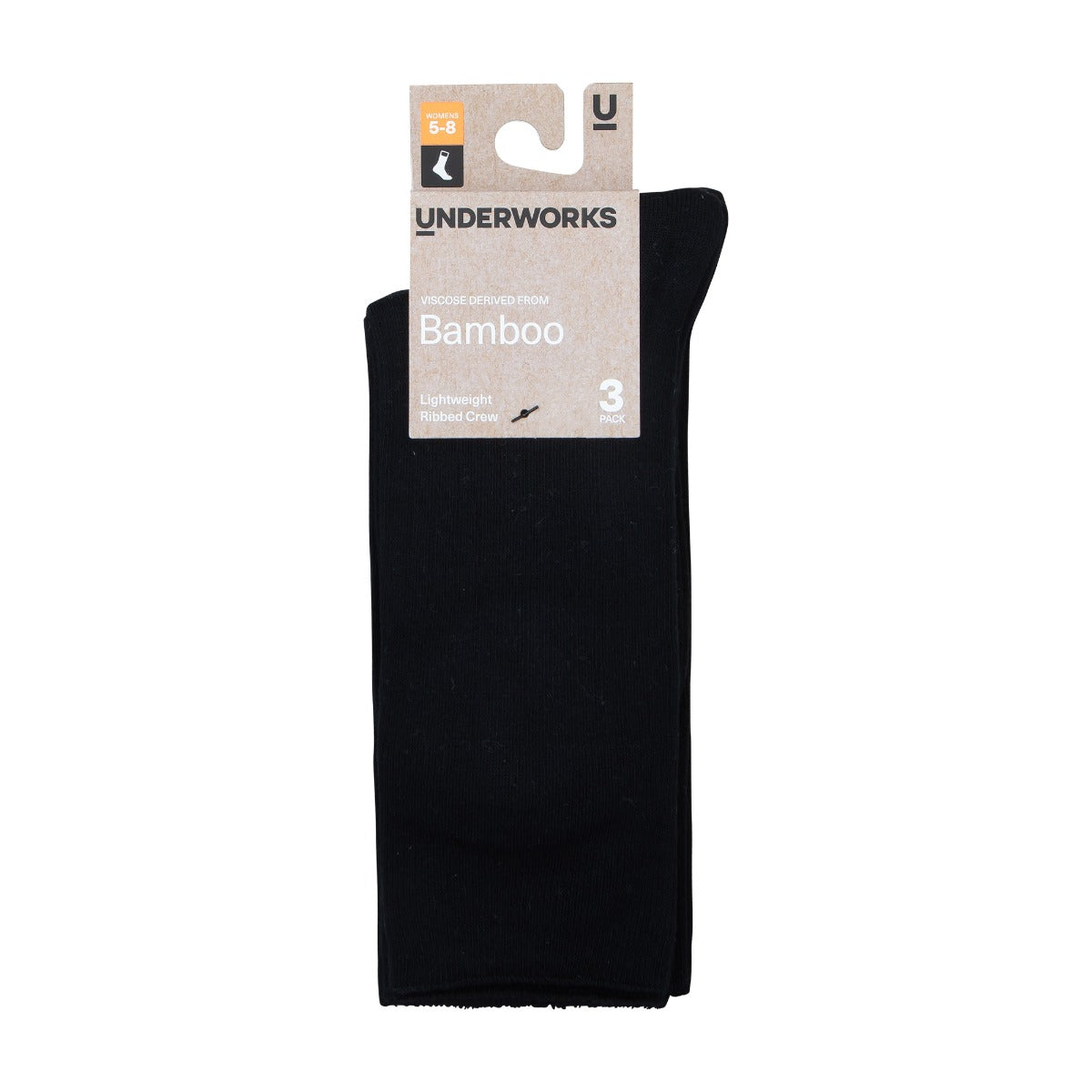 Women's Bamboo Lightweight Crew Socks 3 Pack