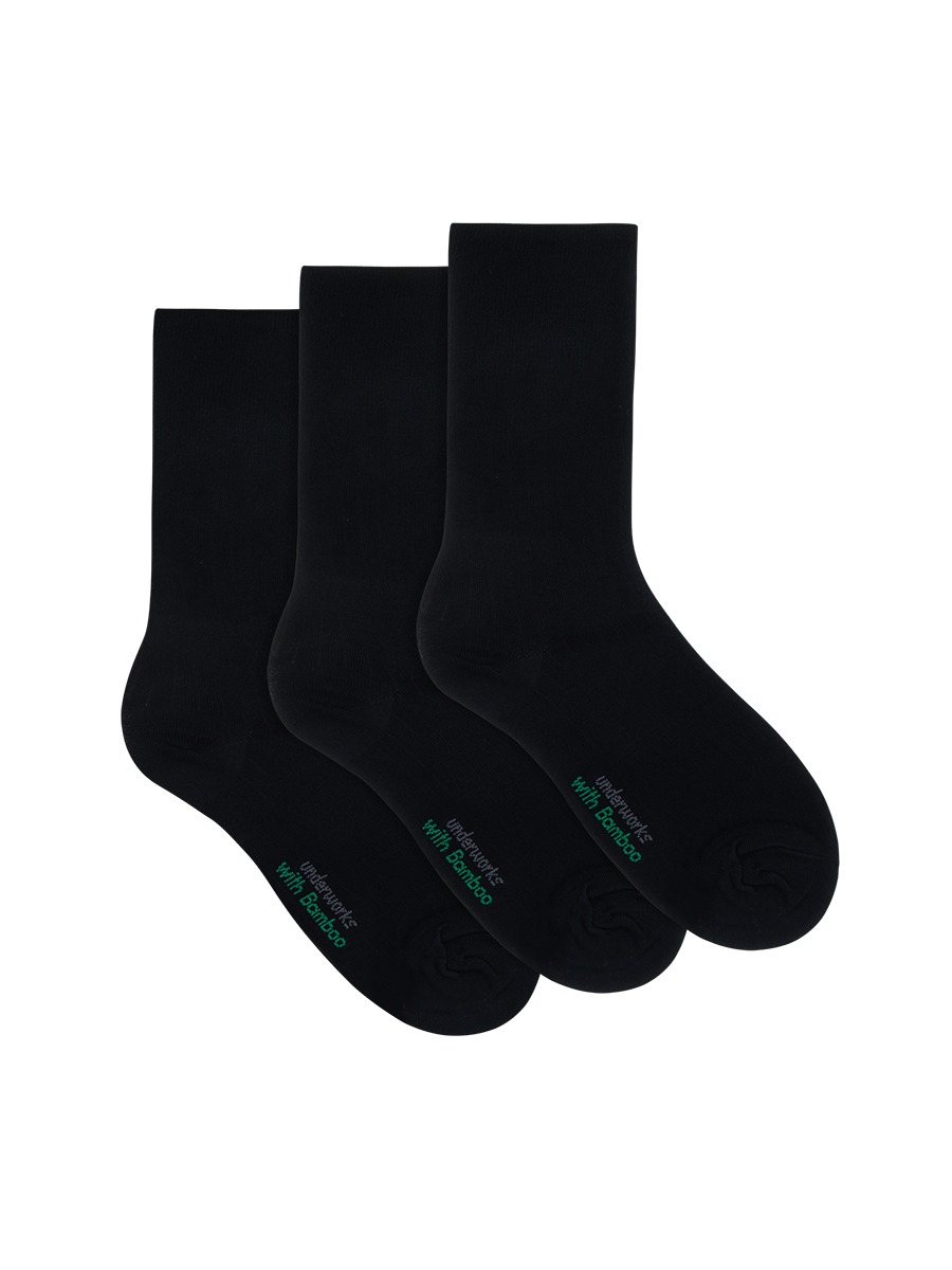 Black Ankle Sports Women's Bamboo Socks - 3 Pack