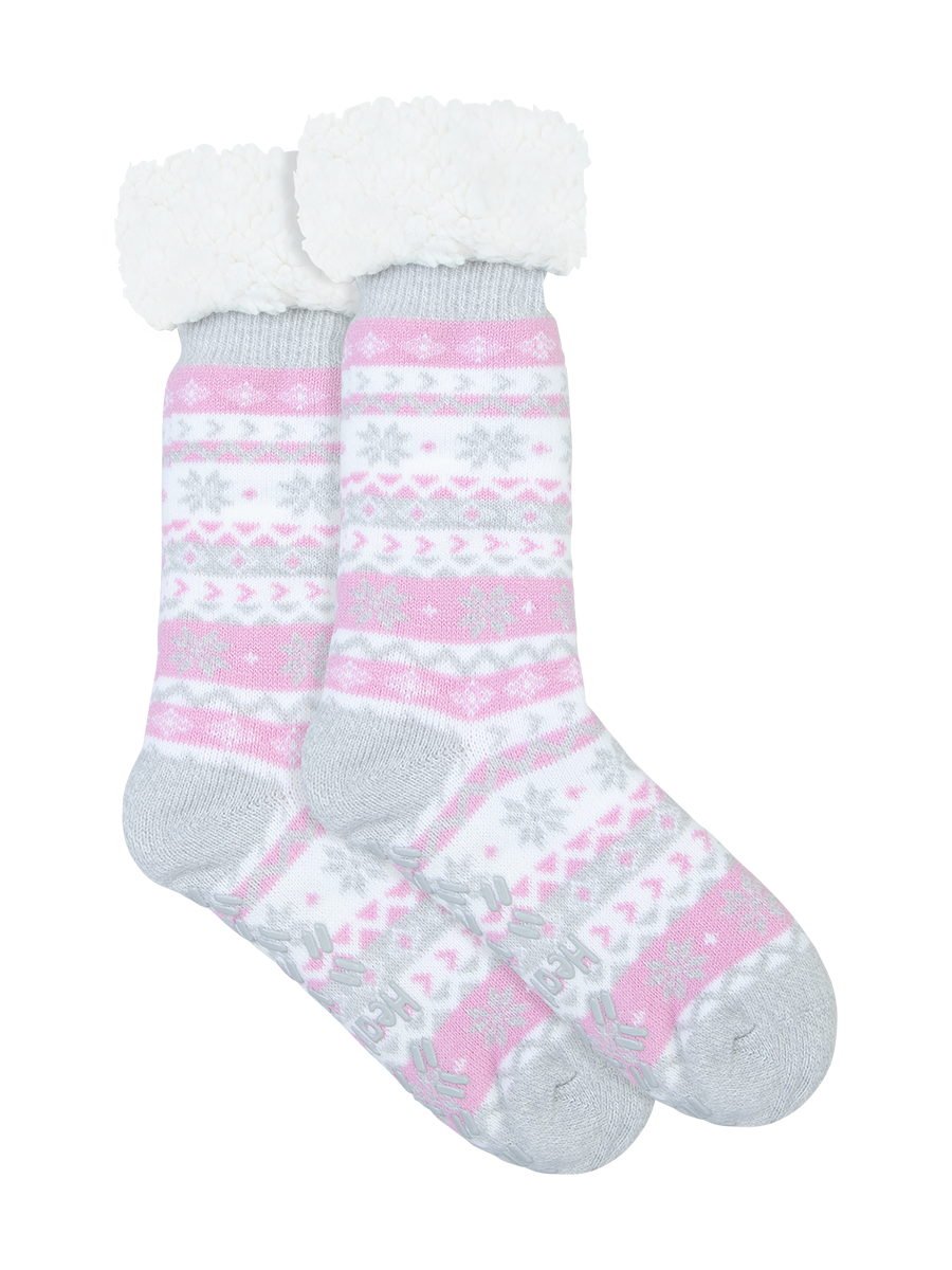 Women's Heat Bods Extra Warm with Sherpa Crew Socks - Blue Checkered | Underworks