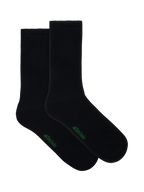 mens black all day socks bamboo blend fine crew 2 pack - underworks