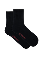 Women's All Day Socks Mid Crew Walking Sock - Black - Underworks