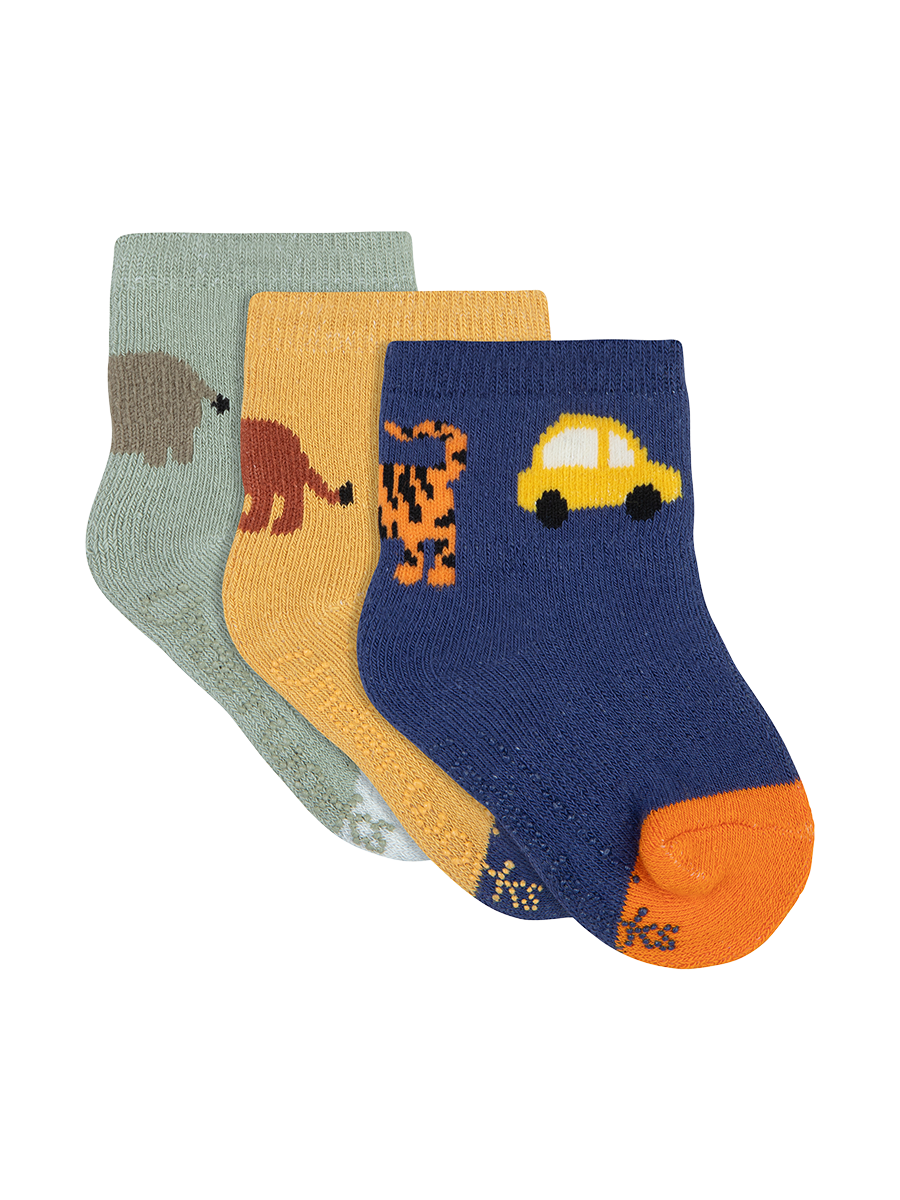 Baby Heat Bods Cushioned Stay On Crew Socks 3 Pack