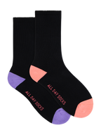 Women's Black - Pink & Blue All Day Socks - 2 Pack