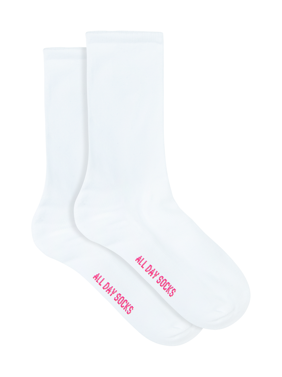 Women's White Socks All Day Cotton Rich - 2 Pack