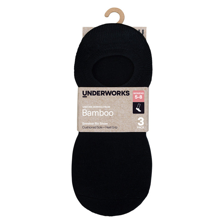 Women's Viscose Derived Bamboo Cushioned No Show Sneaker 3 pack