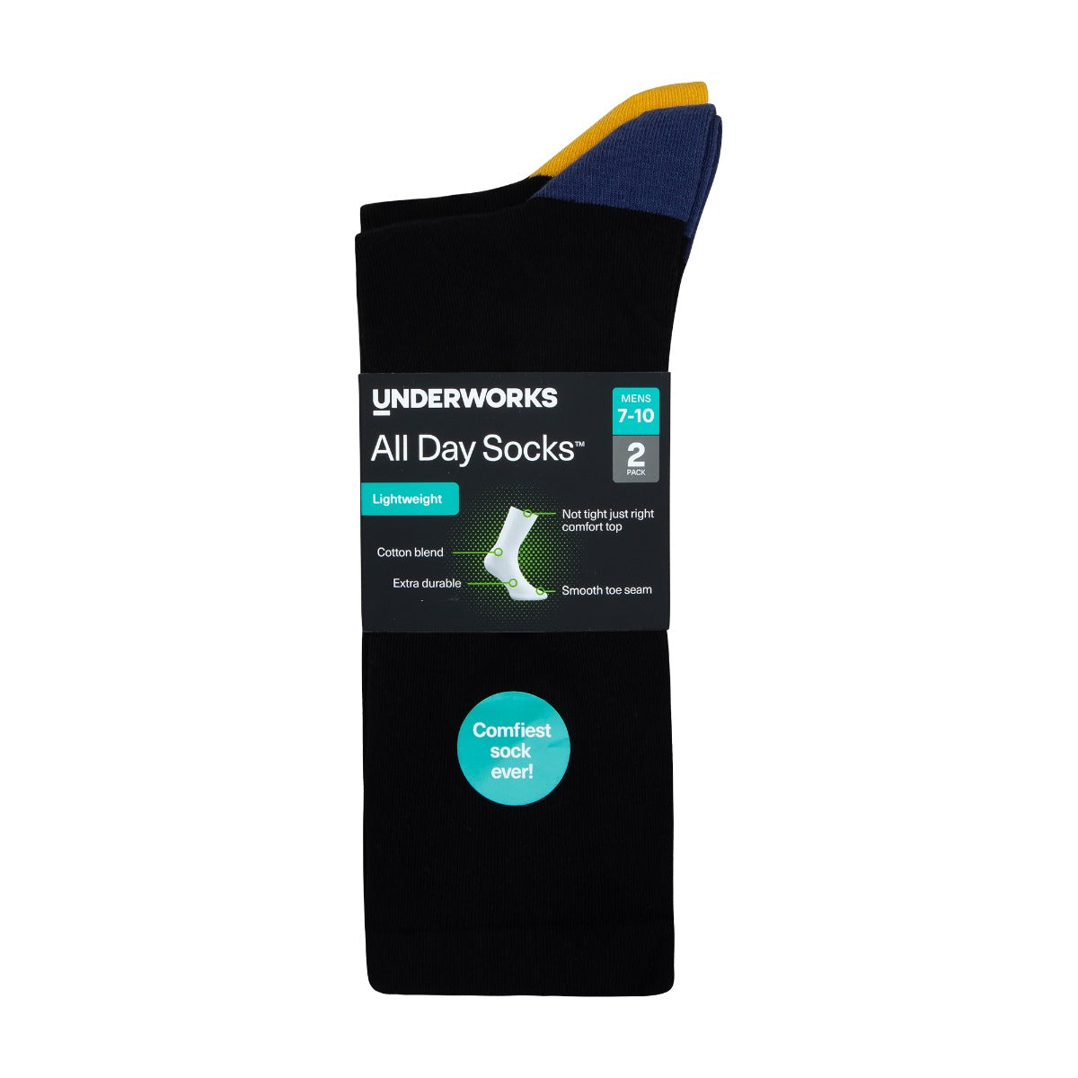 Men's All Day Socks Lightweight Crew 2 Pack