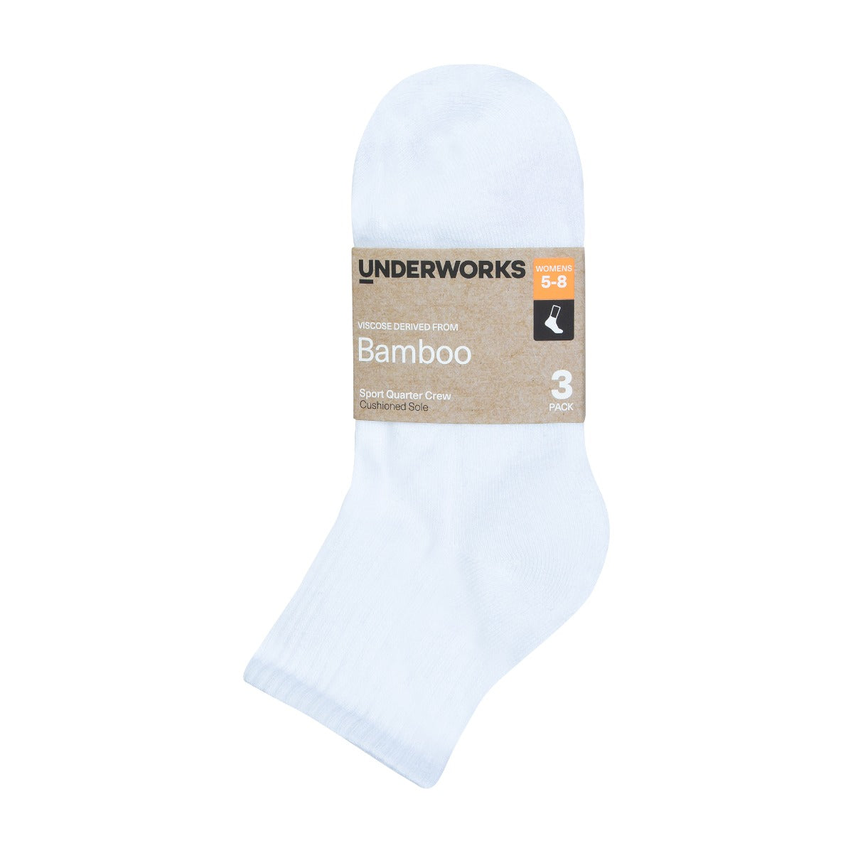 Womens Bamboo Sport Quarter Crew Socks 3 Pack