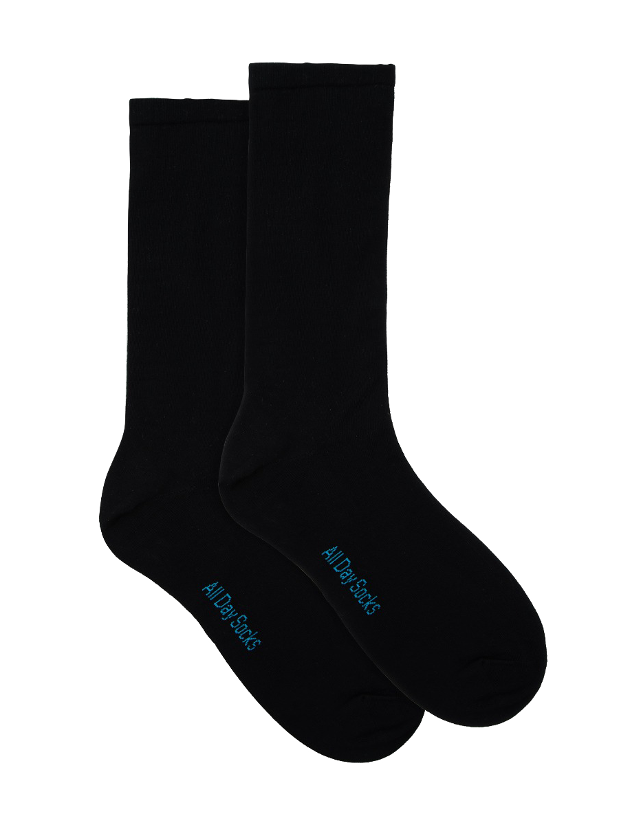 Black All Day Men's Socks 2 Pack 