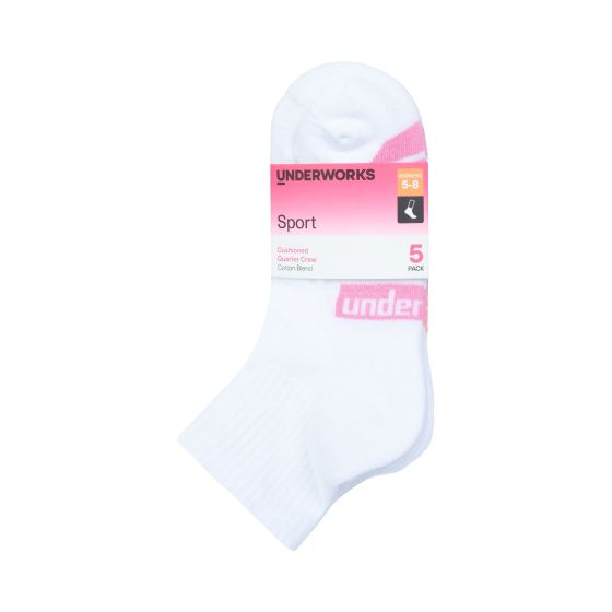 Women's Sports Quarter Crew Socks 5 Pack