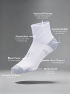 Men's Bamboo Tech Quarter Crew 3 Pack