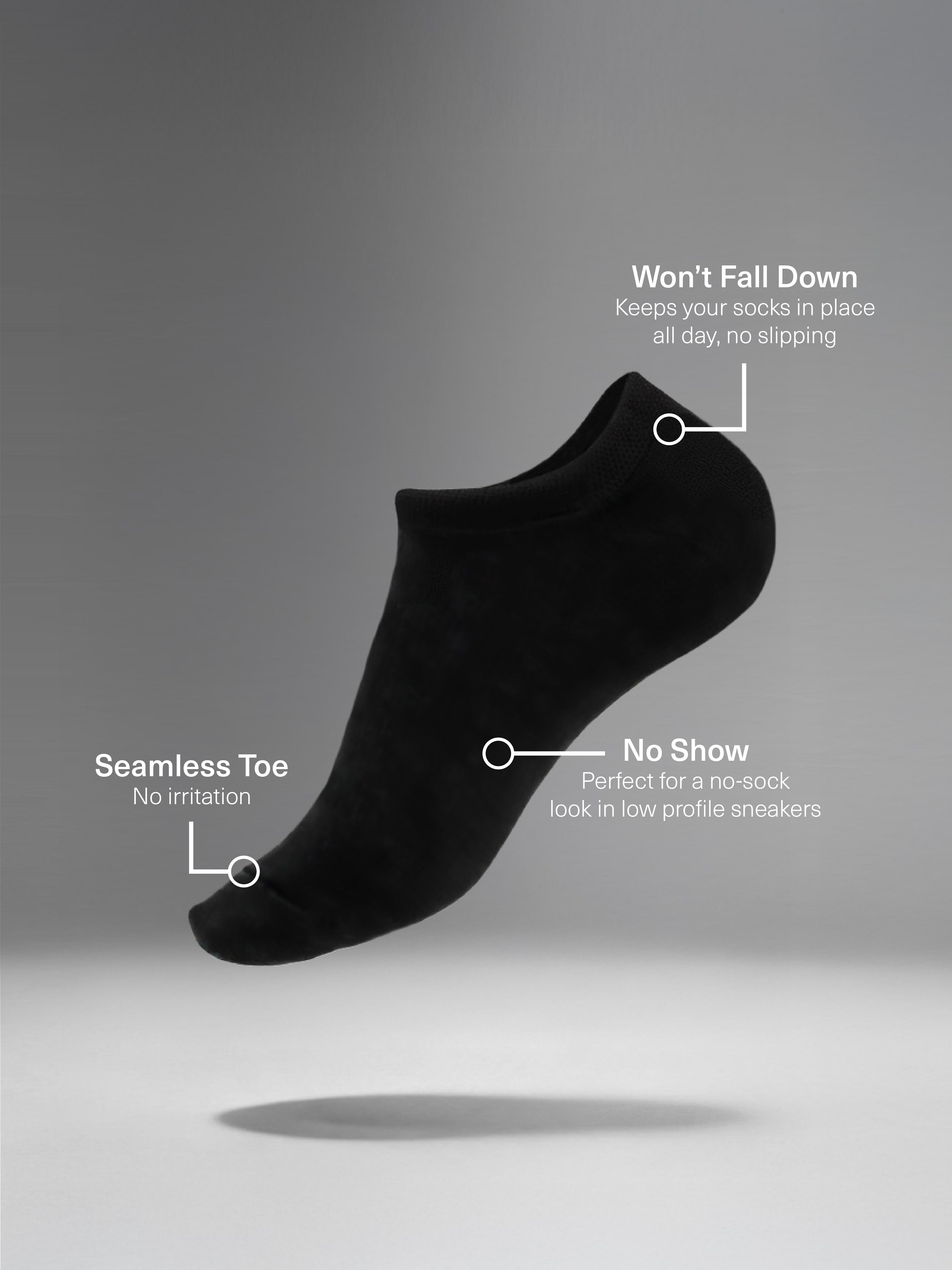 Women's Stay On Sneaker No Show Socks 5 Pack