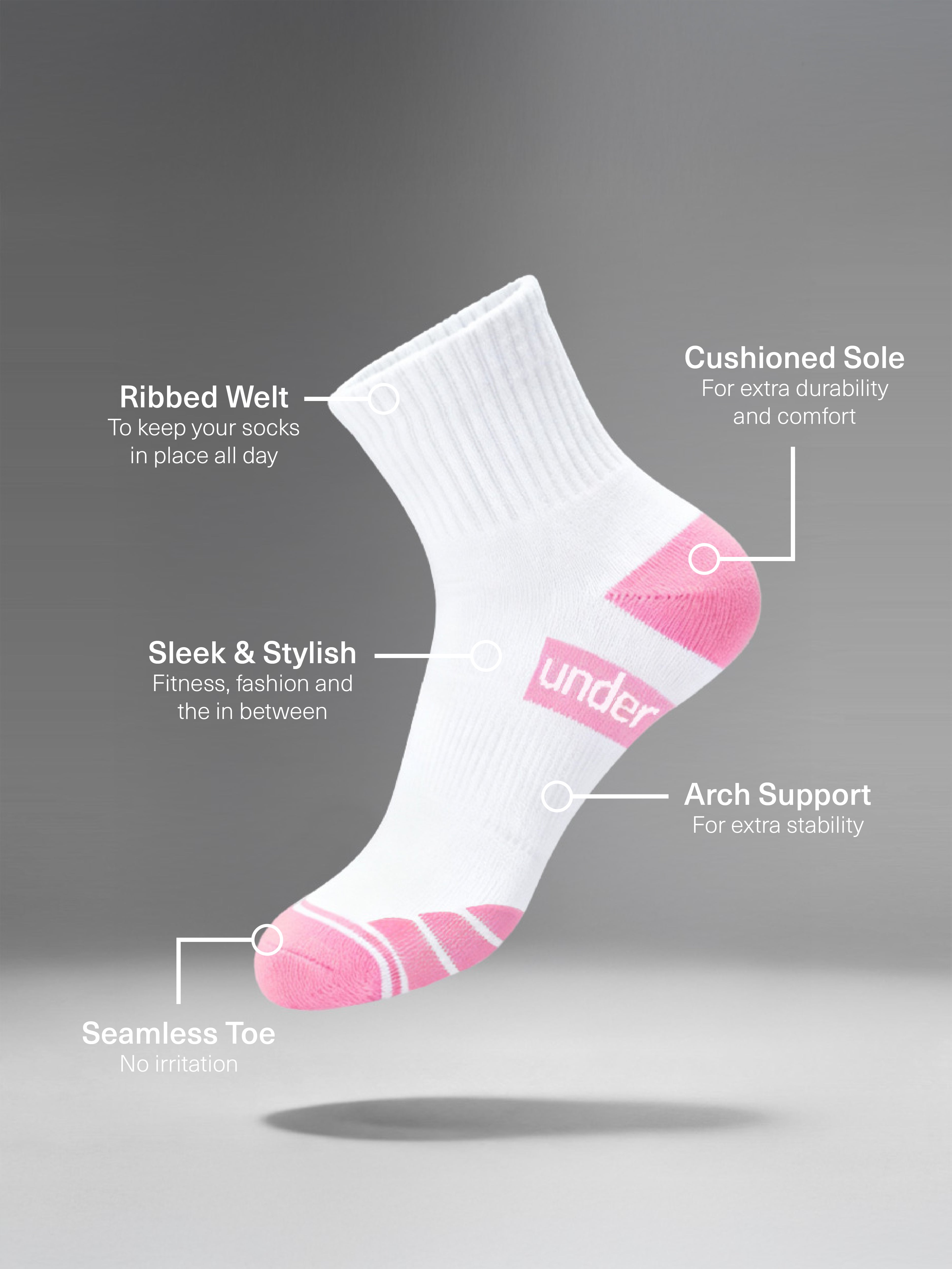 Kids Cushioned Sport Quarter Crew 5 Pack