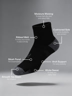 Men's Bamboo Tech Quarter Crew 3 Pack