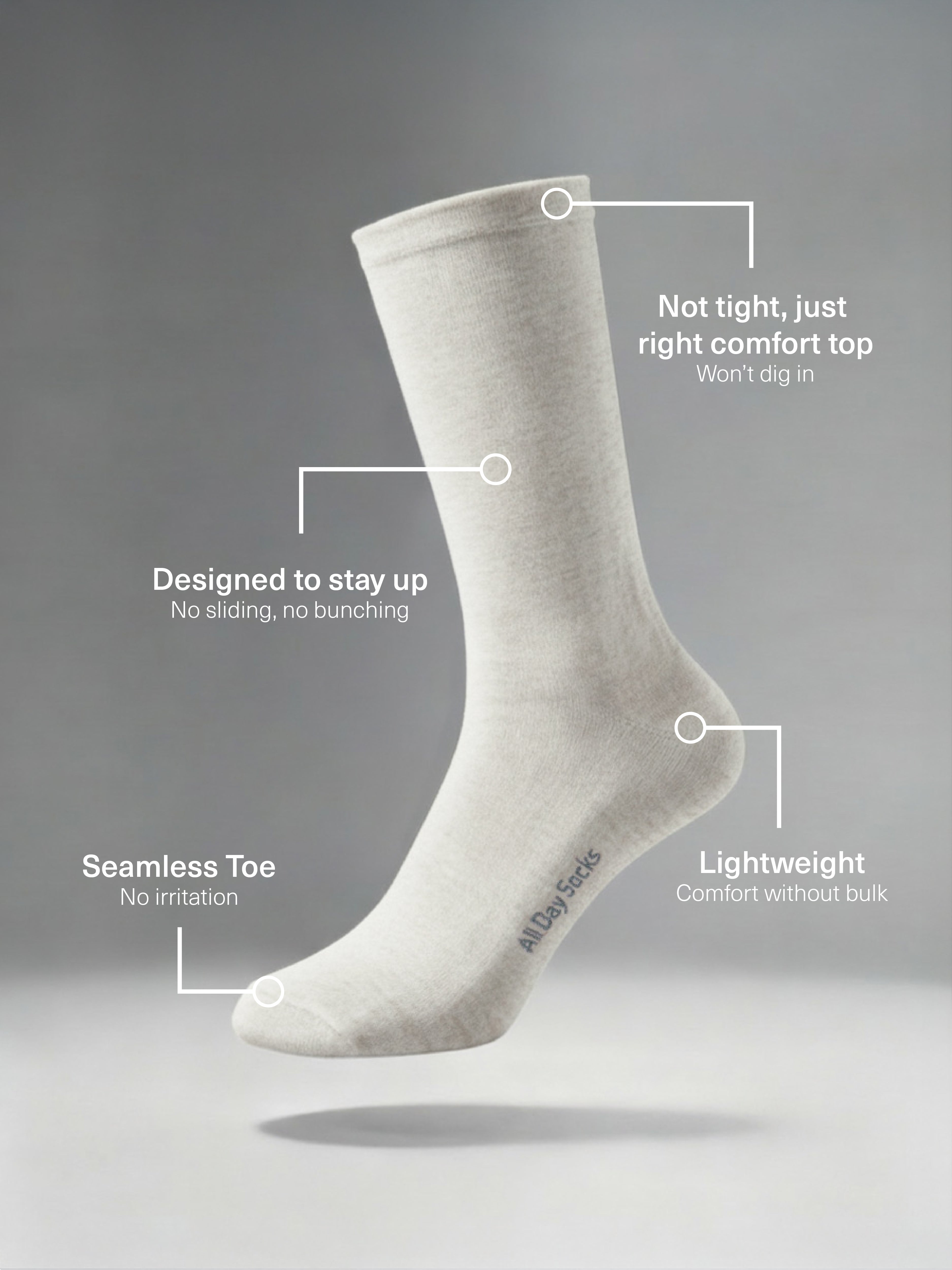 Women's All Day Lightweight Crew Socks 2 Pack