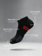 Men's Sport Cushioned low Cut Socks 4 Pack