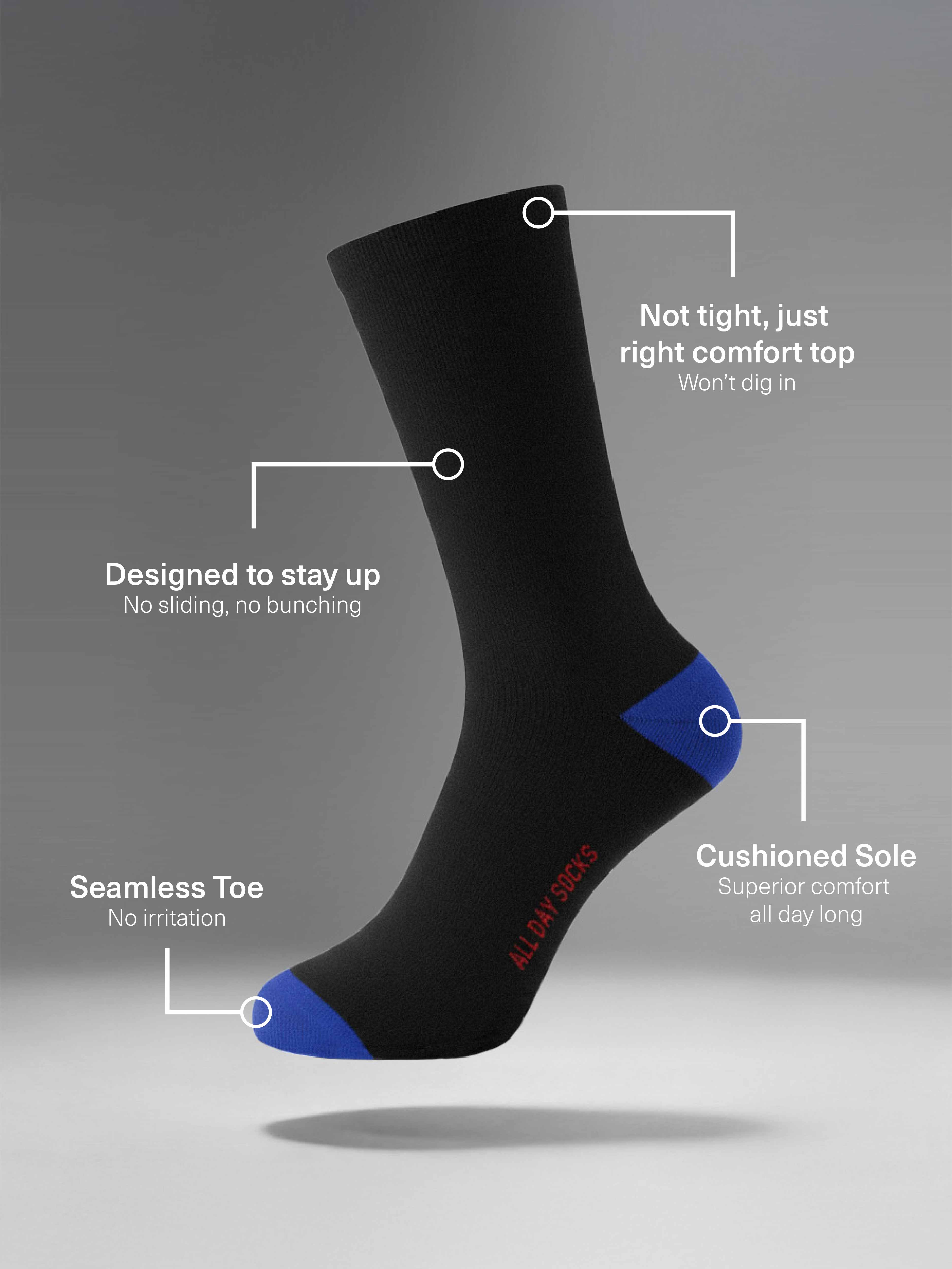 Men's All Day Cotton Rich Cushioned Crew 2 Pack