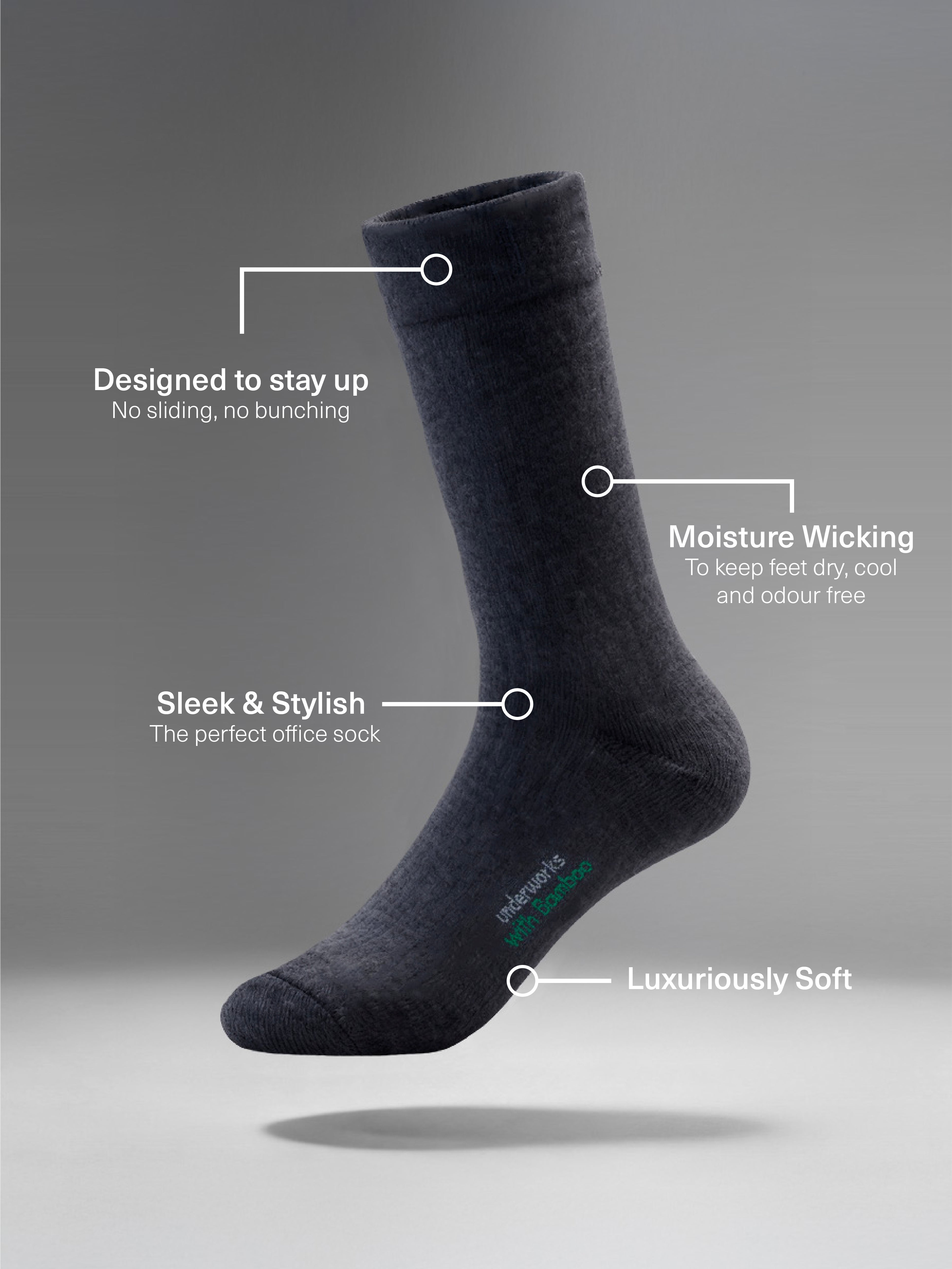 Men's Bamboo Casual Crew 3 Pack