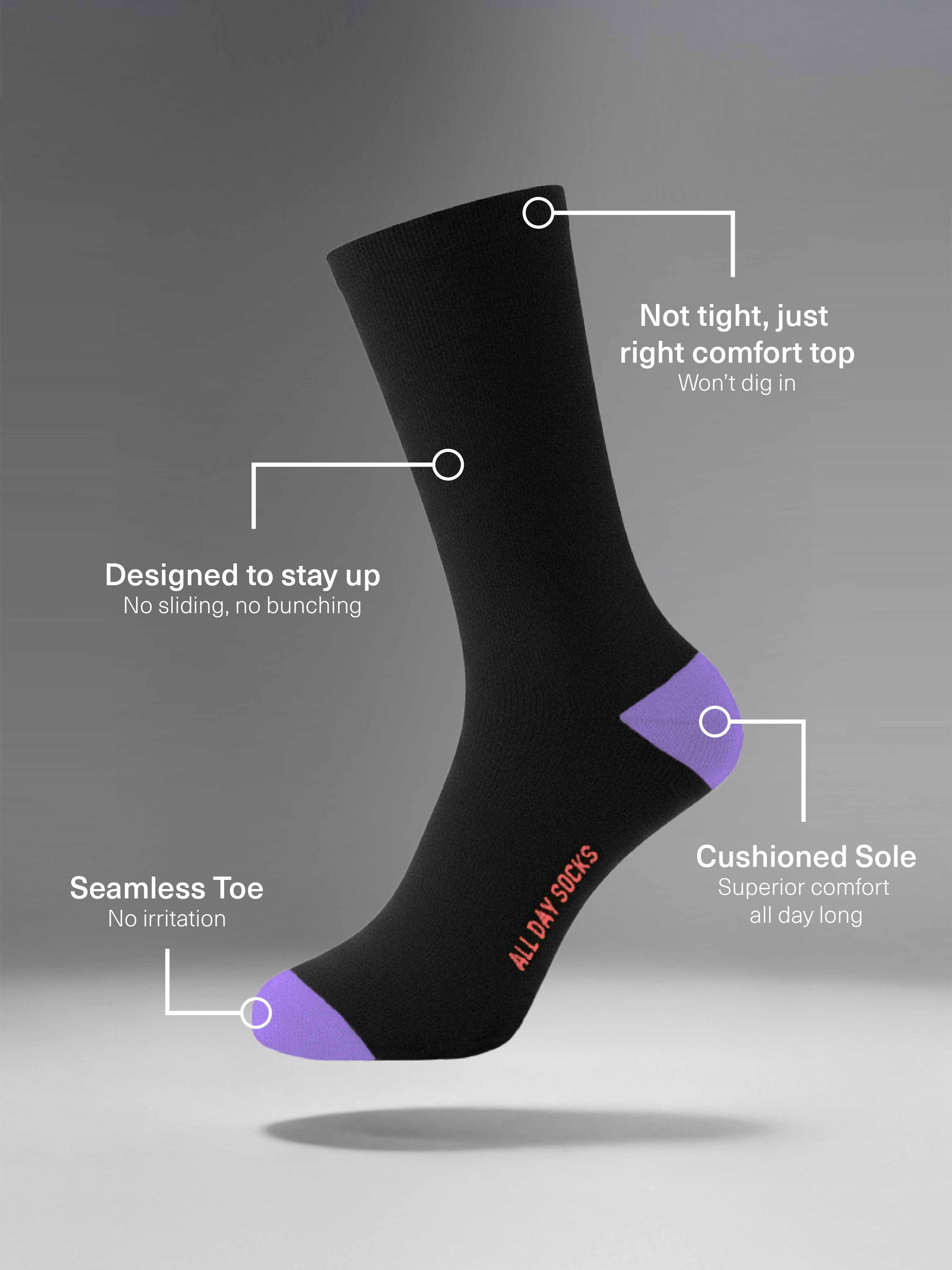 Women's All Day Cotton Rich Cushioned Crew Socks 2 Pack