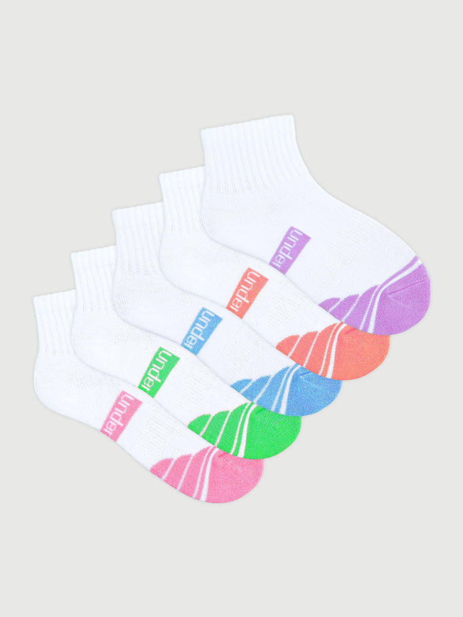 Kids Cushioned Sport Quarter Crew 5 Pack