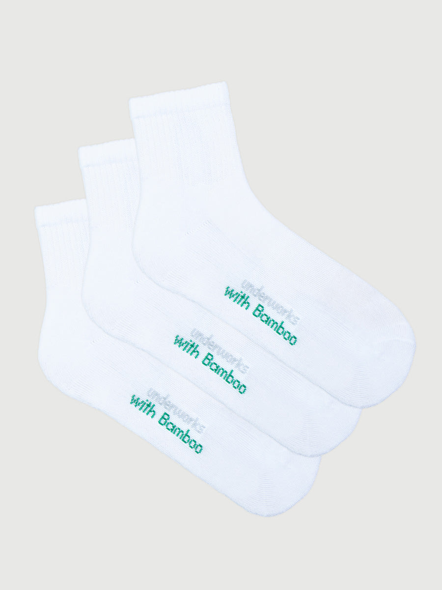 Women's Viscose Derived from Bamboo Sport Quarter Crew 3 Pack