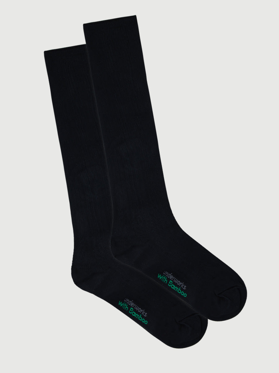 Women's Bamboo Lightweight Knee High Ribbed Socks 2 Pack