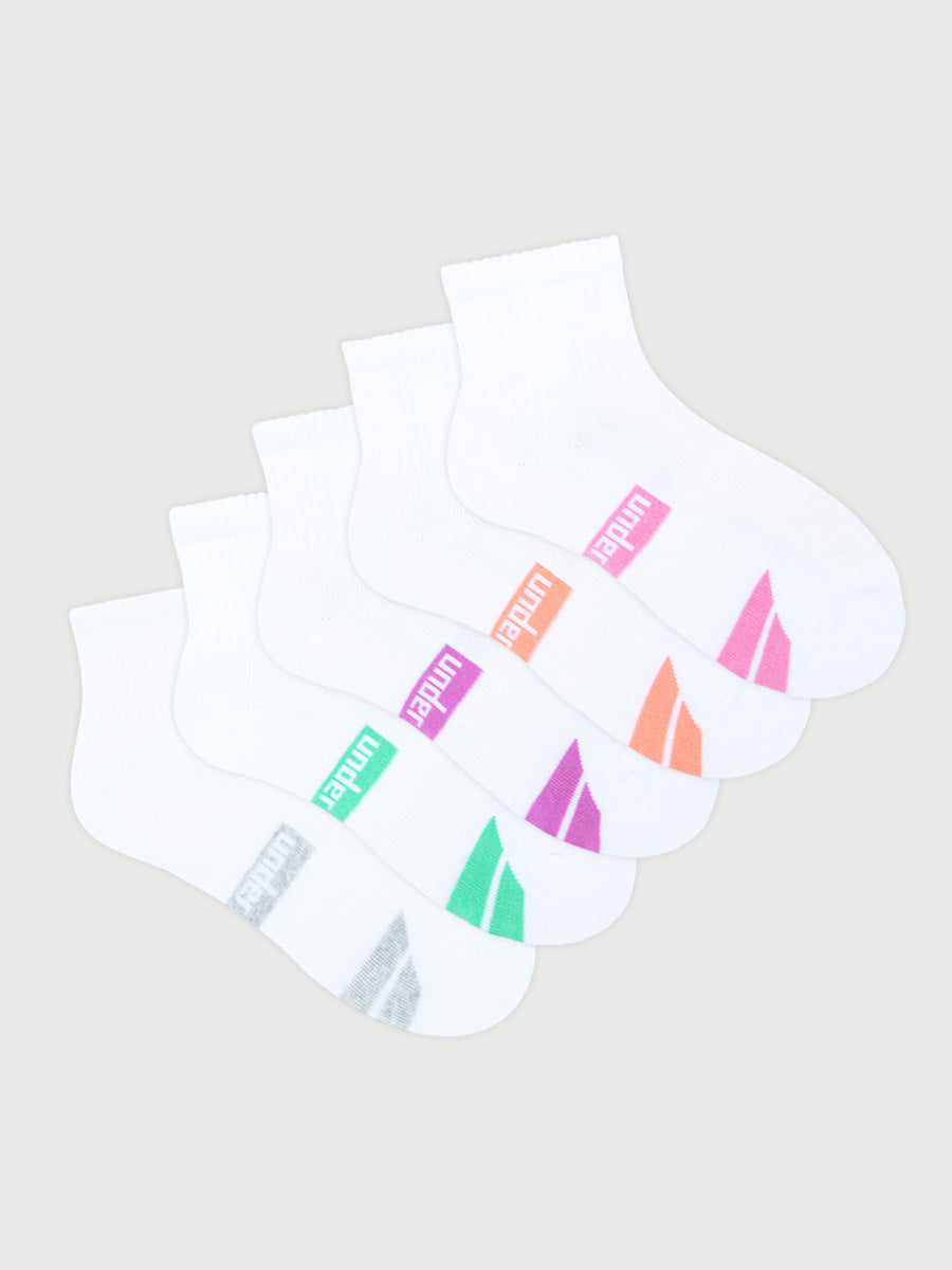 Women's Sports Quarter Crew Socks 5 Pack | Underworks Women's