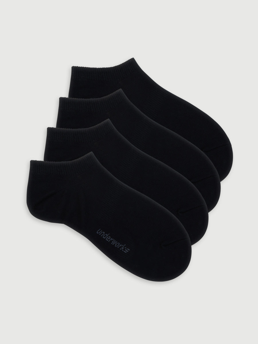 Men's Stay On Sneaker No Show 4 Pack