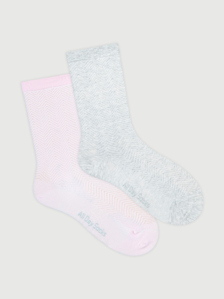 Women's All Day Lightweight Crew Socks 2 Pack
