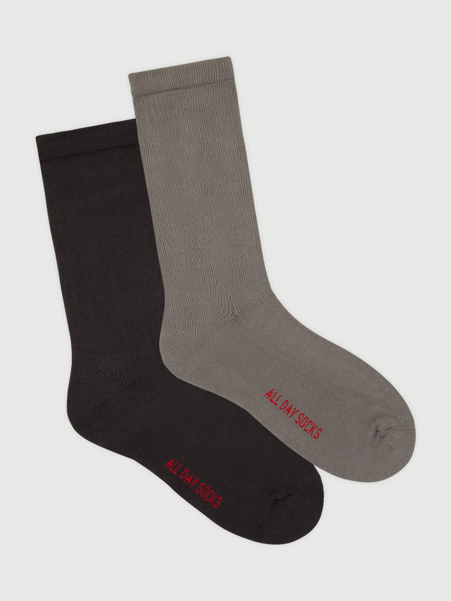 Men's All Day Cotton Rich Cushioned Crew 2 Pack