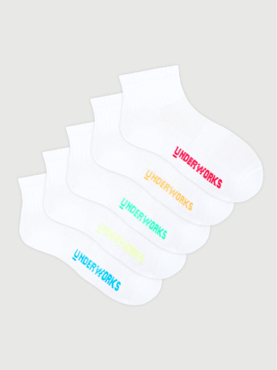 Kids Lightweight Quarter Crew 5 Pack
