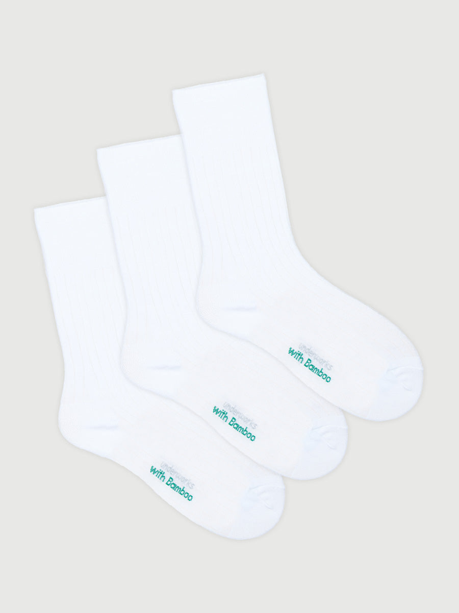 Women's Viscose Derived from Bamboo Lightweight Rib Crew 3 Pack