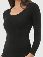 Women's Heat Bods Pointelle Long Sleeve Thermal 2 Pack