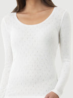 Women's Heat Bods Pointelle Long Sleeve Thermal 2 Pack