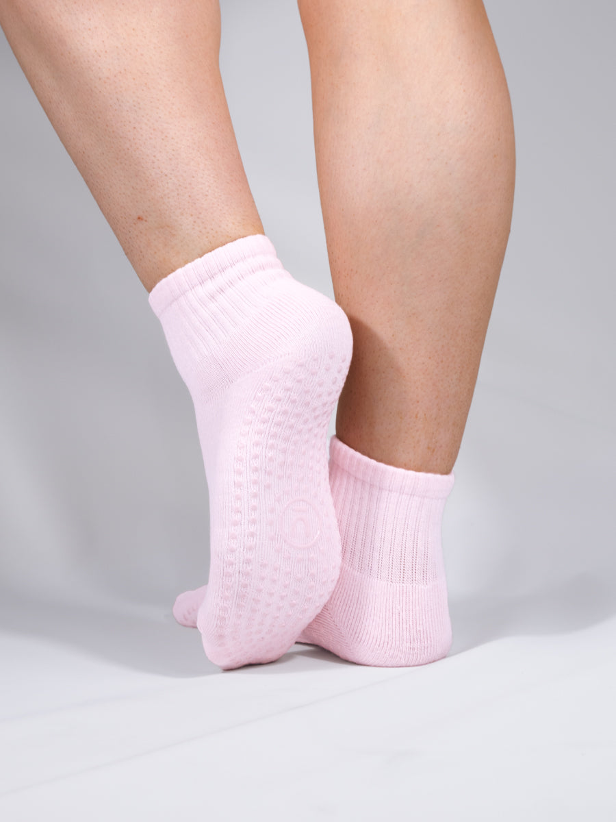 Women's Quarter Crew Grip Socks 3 Pack